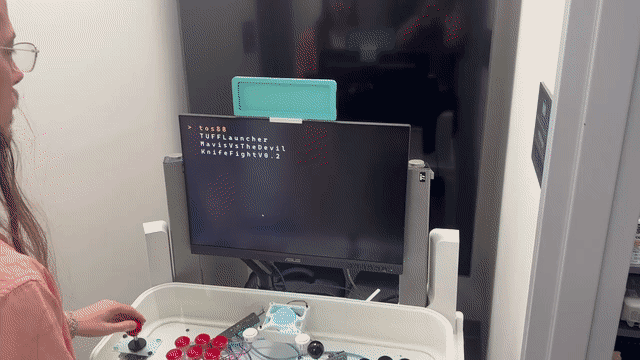 gif of launcher being used to select a game