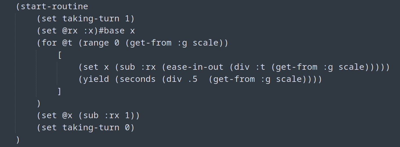 Example of Rendering Code